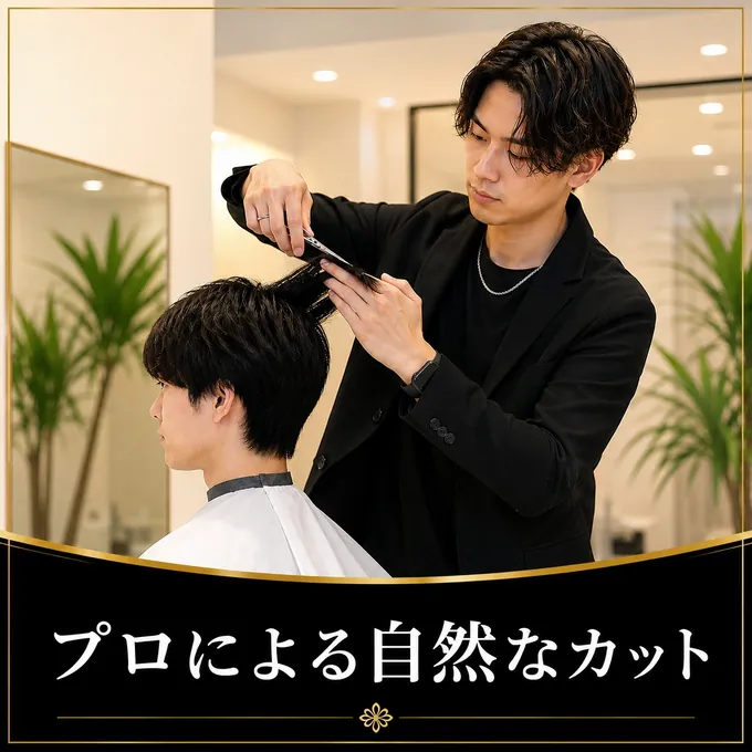 プロによる自然なカット